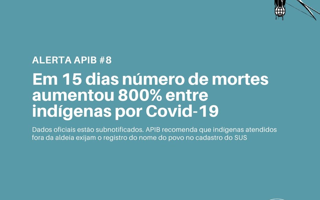 Em 15 dias número de mortes aumentou 800% entre indígenas por Covid-19